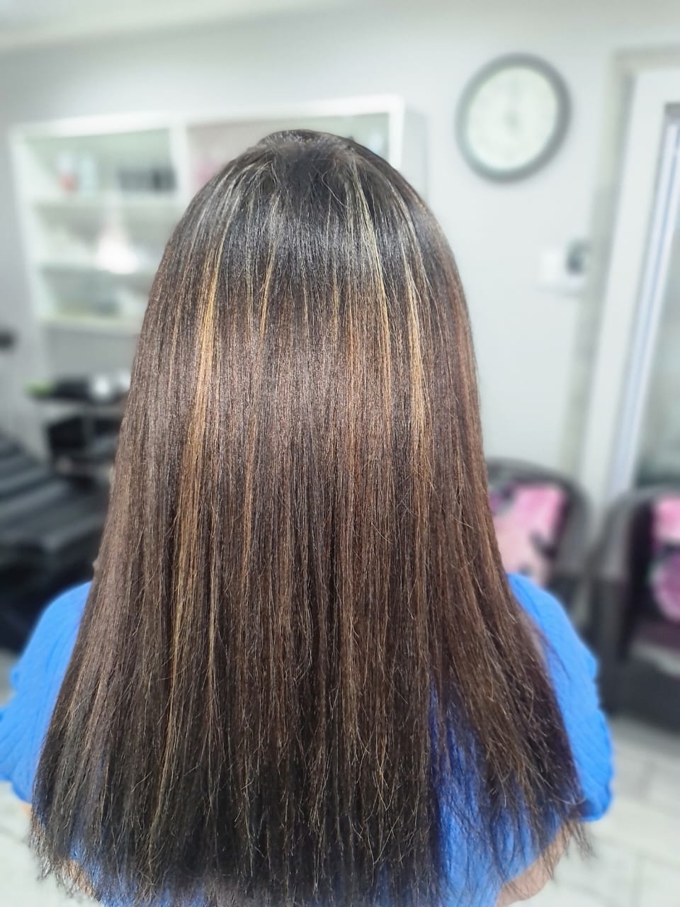 Highlights on damaged hair